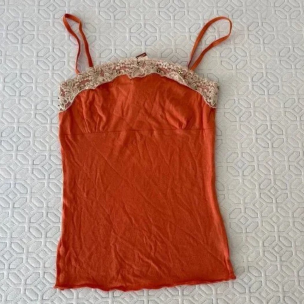 VINTAGE Hollister lace Sequin Cami Tank Top Strappy New rare Y2K